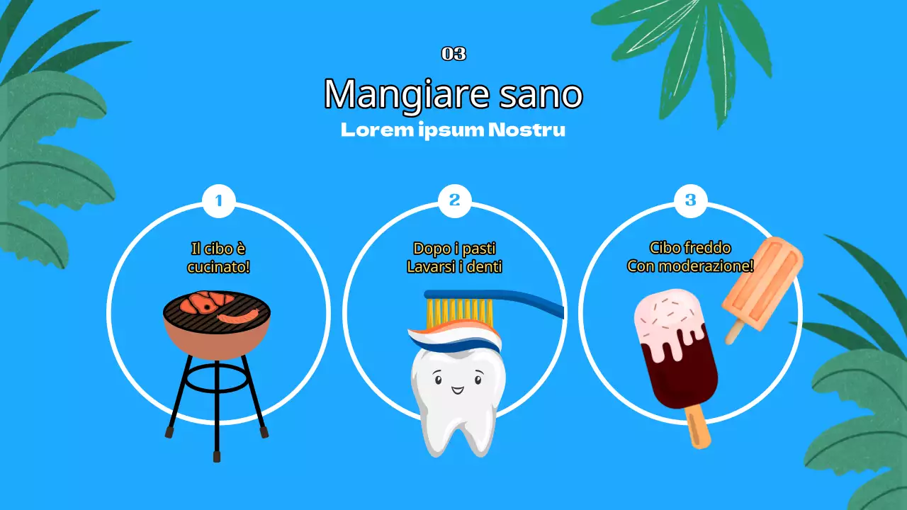 Risorse didattiche blu e gialle in stile scuola estiva