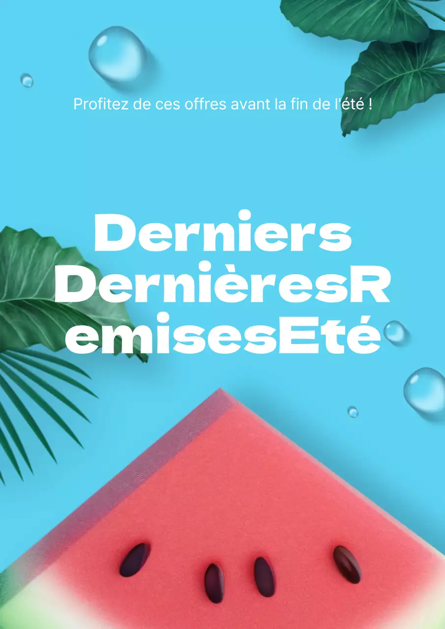 Promouvoir les soldes d'été en rouge et bleu clair très tendance