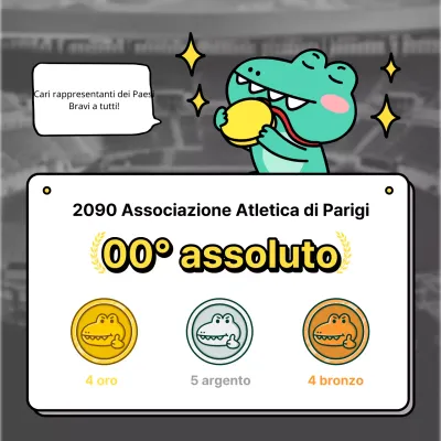 Promuovere medaglieri olimpici kitsch in menta e in bianco e nero