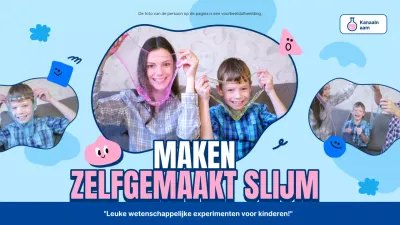 Blauw en Roze Schattig Zelfgemaakt Slijm Deksel