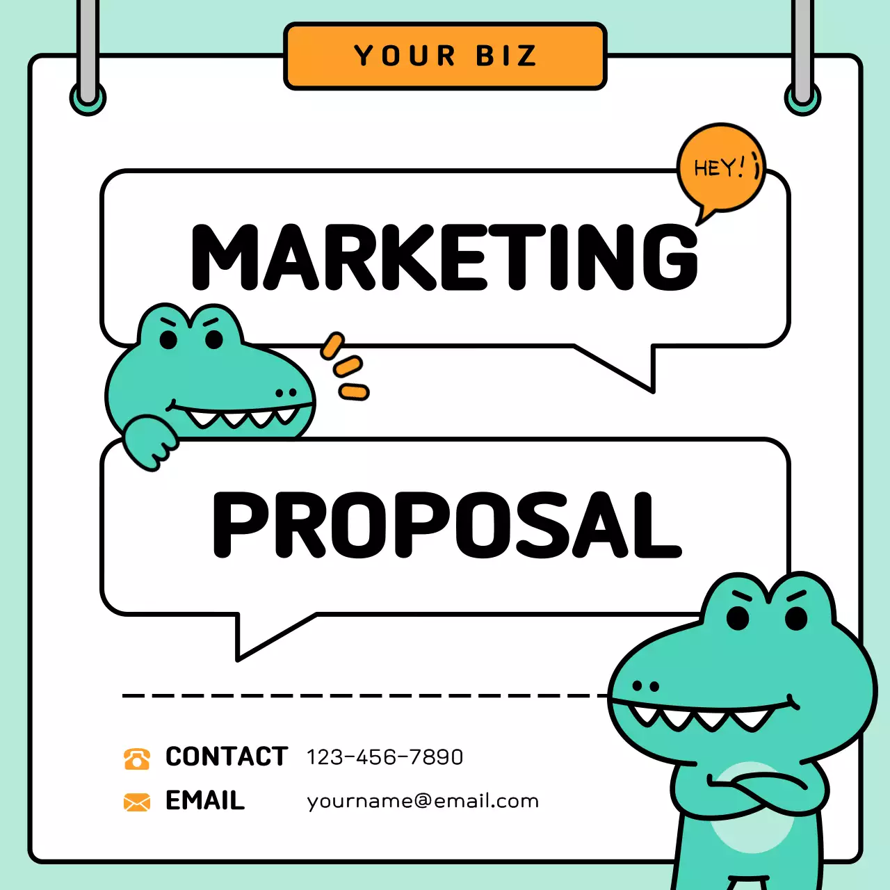 Mint Comic Marketing Proposal Social Media Post