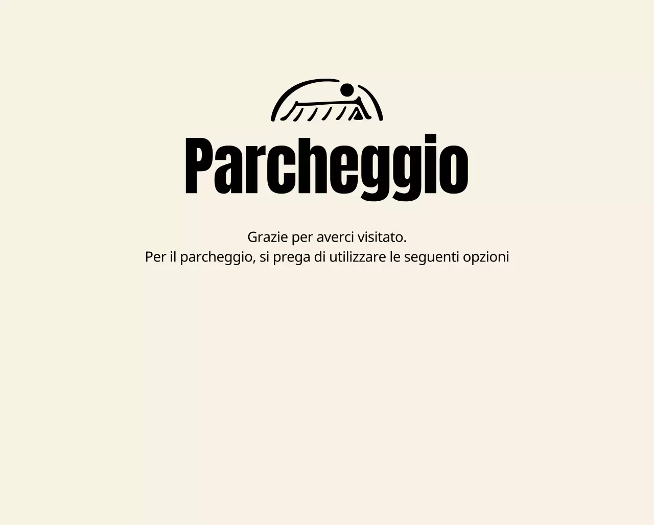 Logo del ristorante coreano e istruzioni per il parcheggio
