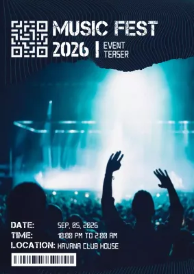 Blue Modern Music Event Poster