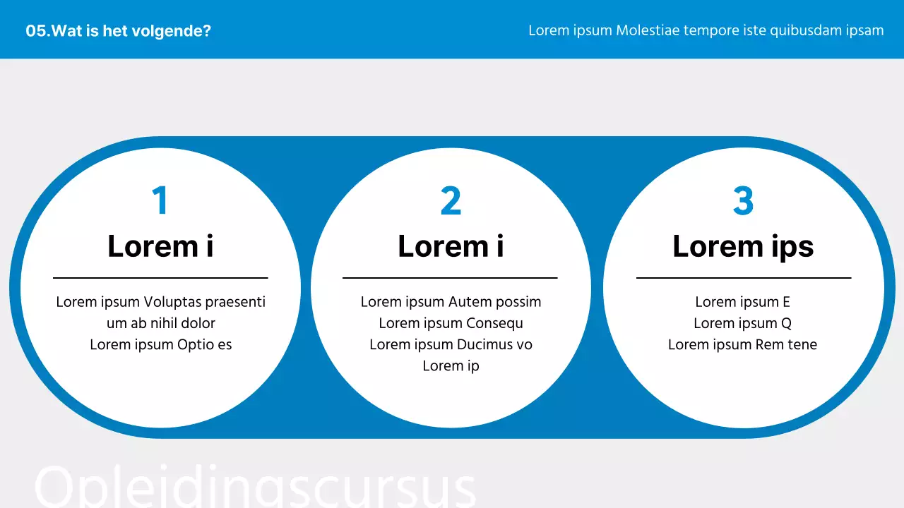 Een eenvoudige syllabus voor een blauw en grijs trainingsprogramma