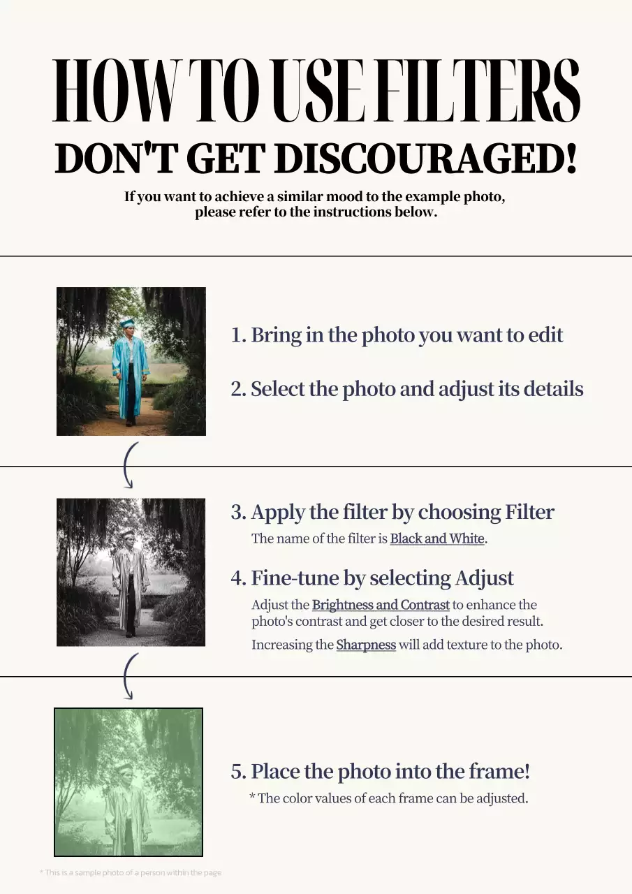 Blue Retro Graduation Guide Poster