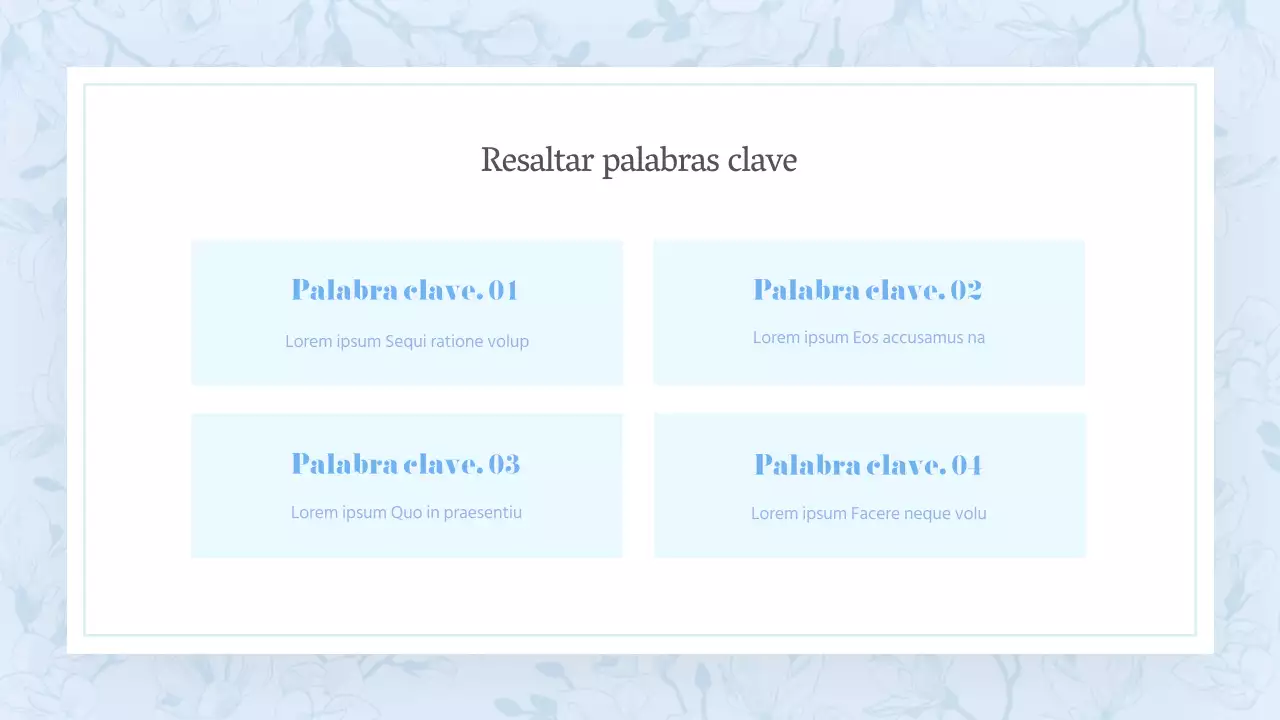 Una clásica propuesta floral veraniega en azul claro