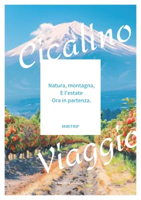 PR di viaggio estivo blu semplice.