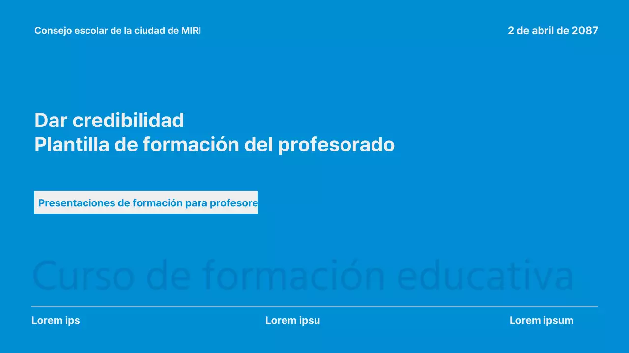 Un sencillo programa de formación azul y gris