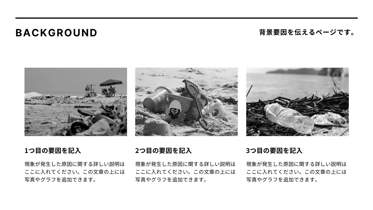 白黒のミニマルな企業レポート