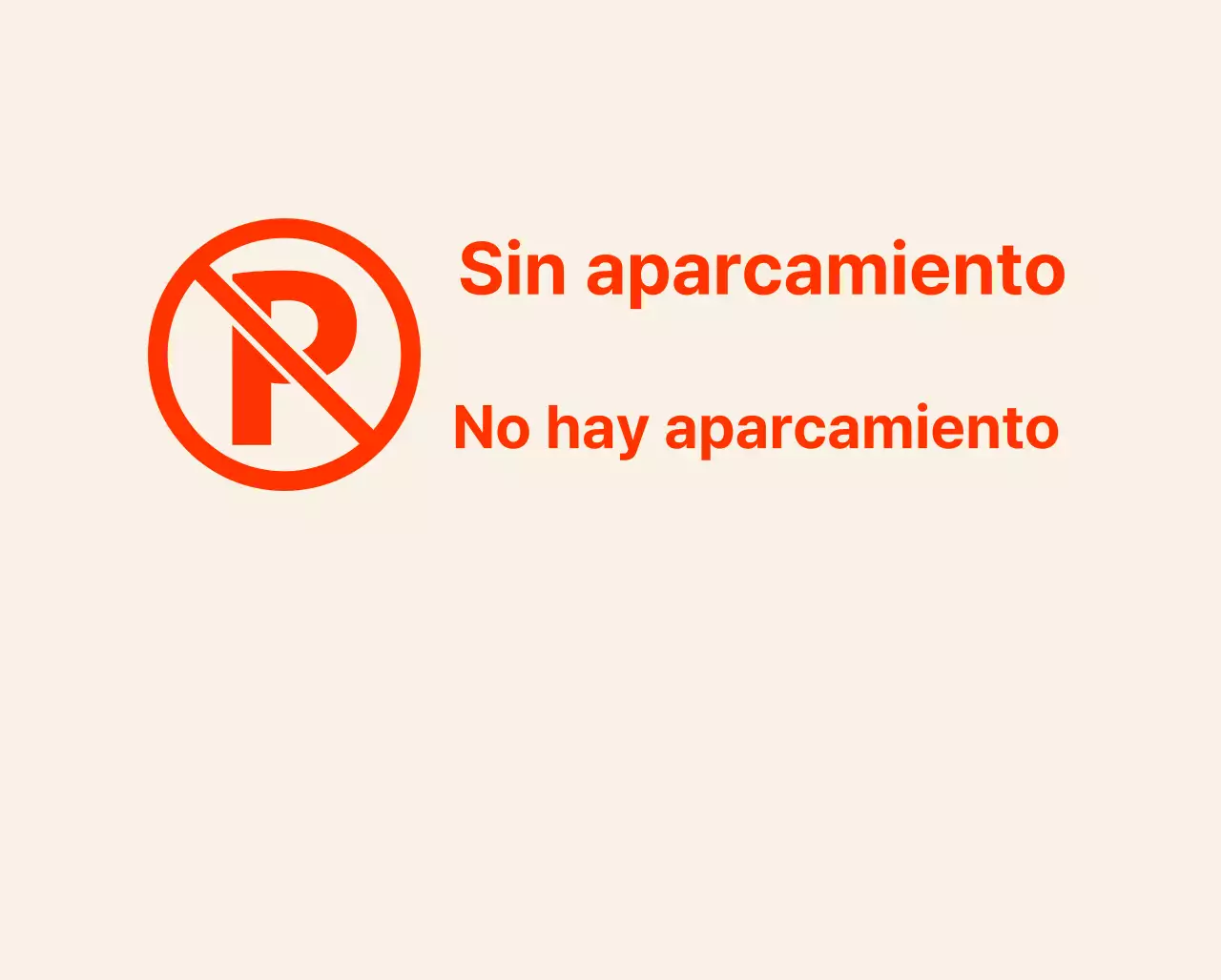 Sin señalización de aparcamiento en una cafetería moderna y a la última