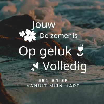 Minimalistisch zomerwensbriefpapier in zwart