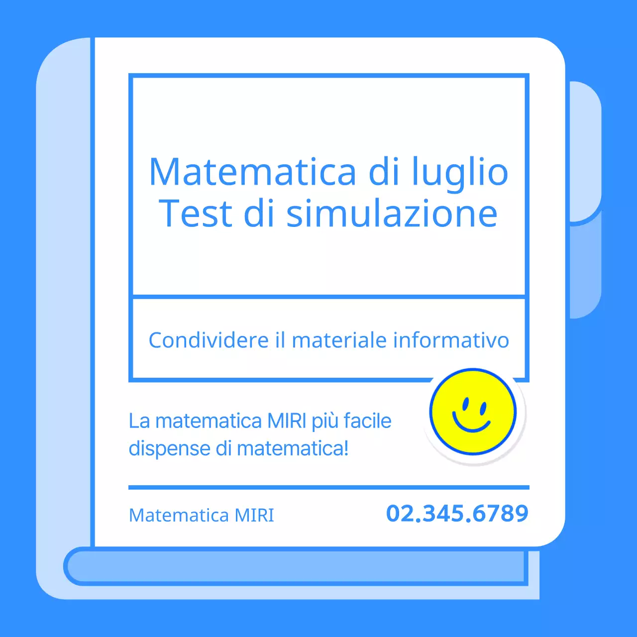 Promuovere materiali semplici in blu