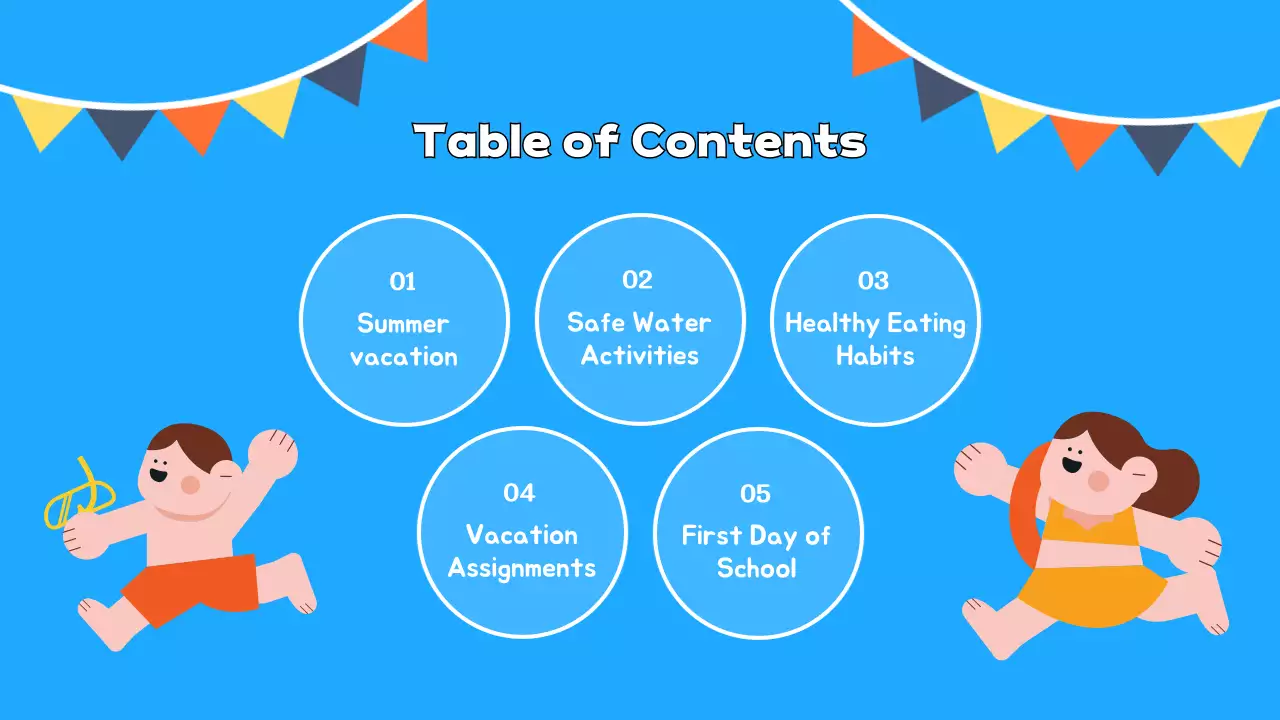 Blue Playful Vacation Announcement Presentation