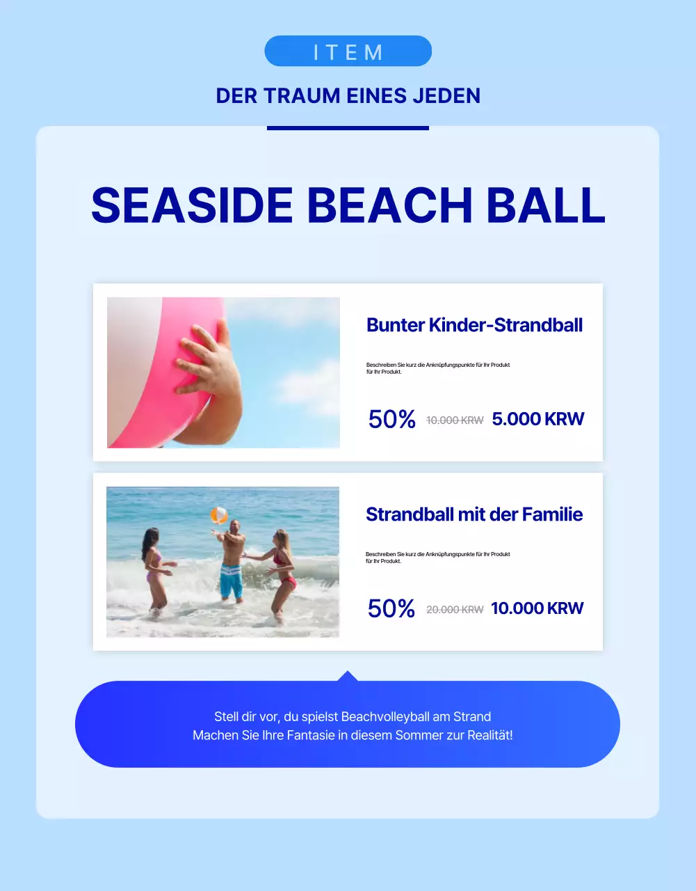 Ein Leitfaden für eine einfache Kollektion von blauen und hellblauen Wasseraccessoires für den Sommer