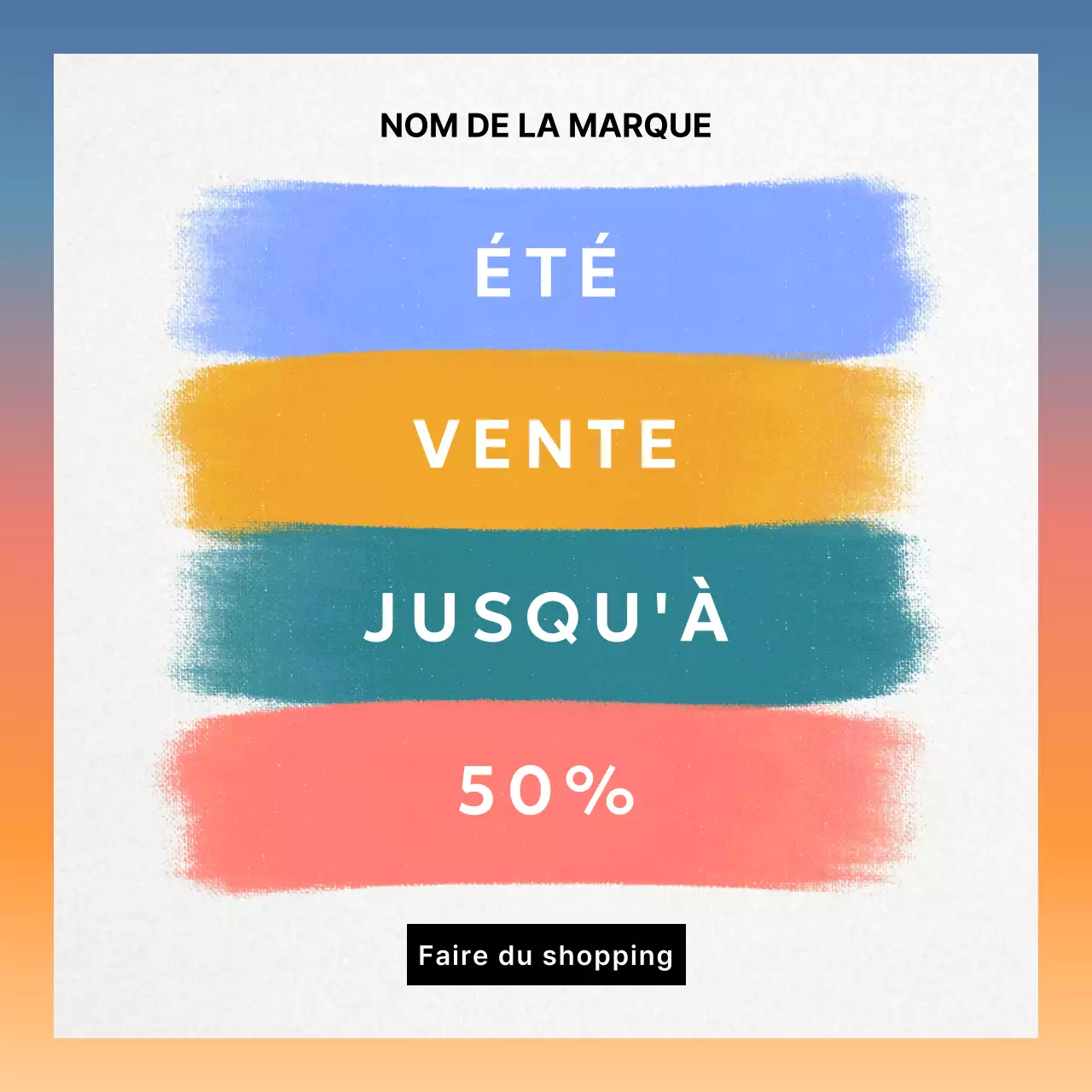 Promouvoir un arc-en-ciel de ventes estivales tropicales