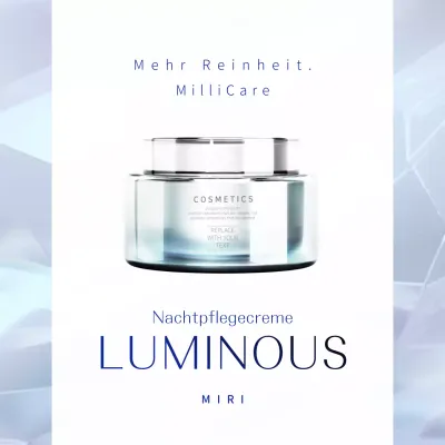 Blaue und silberne Luxus-Hautpflege Kosmetik PR