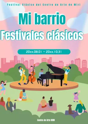 Promover los colores rosa y chartreuse de la fiesta clásica municipal