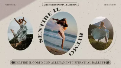 Promuovere un allenamento di danza semplice in nero e beige