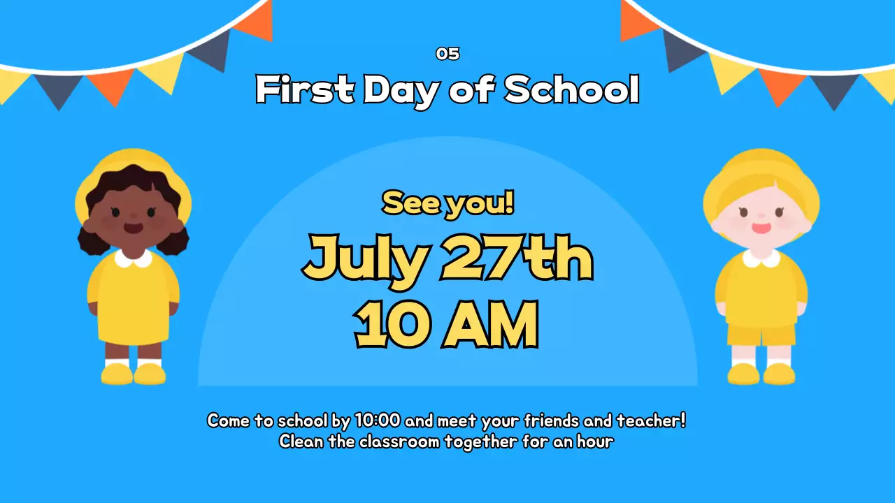 Blue Playful Vacation Announcement Presentation