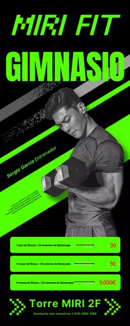 Carteles y pancartas de colores neón para los entrenadores de gimnasia