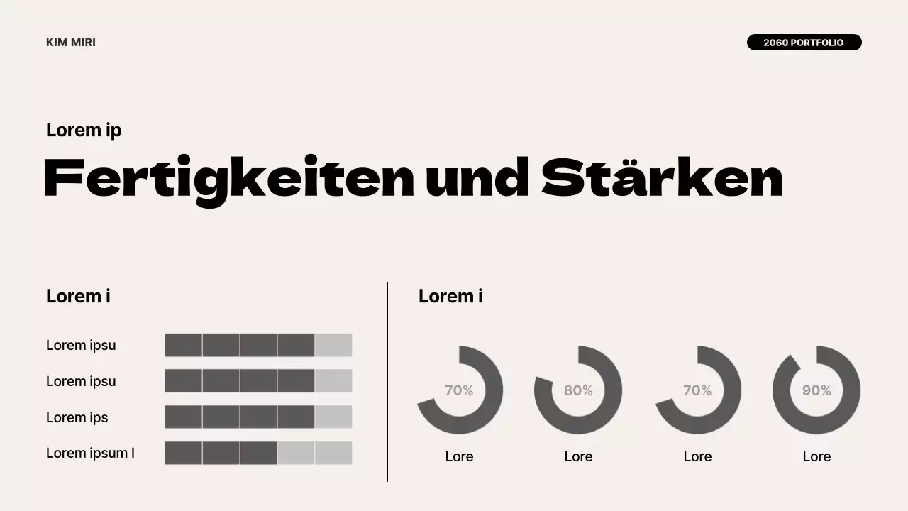Ein modernes Portfolio zur Einführung in Elfenbein und Schwarz