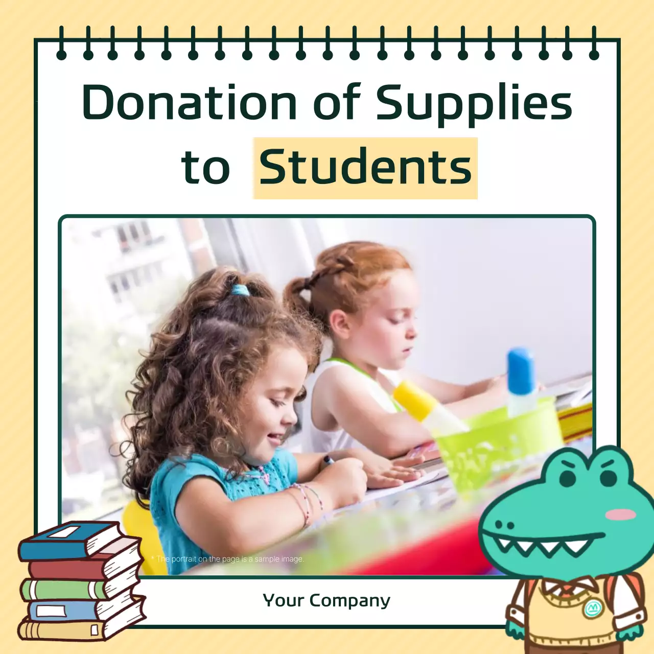 Beige Simple Donation Announcement Social Media Post