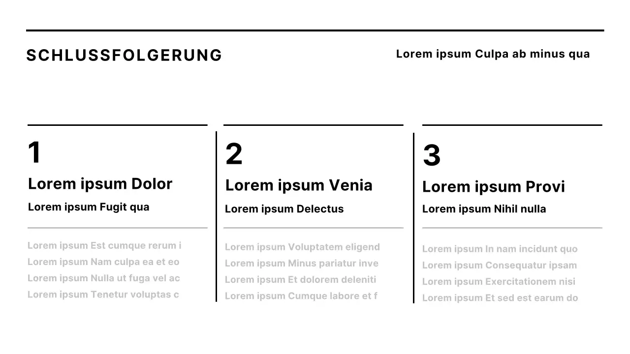 Minimalistischer Unternehmensbericht in Schwarz und Weiß