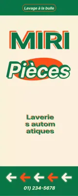 Affiche de laverie automatique de style vintage américain