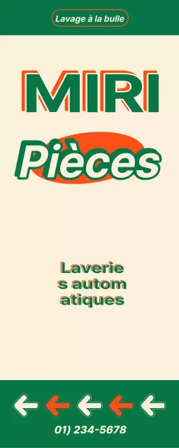 Affiche de laverie automatique de style vintage américain