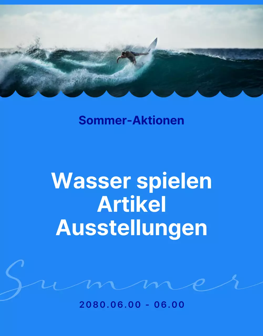 Ein Leitfaden für eine einfache Kollektion von blauen und hellblauen Wasseraccessoires für den Sommer
