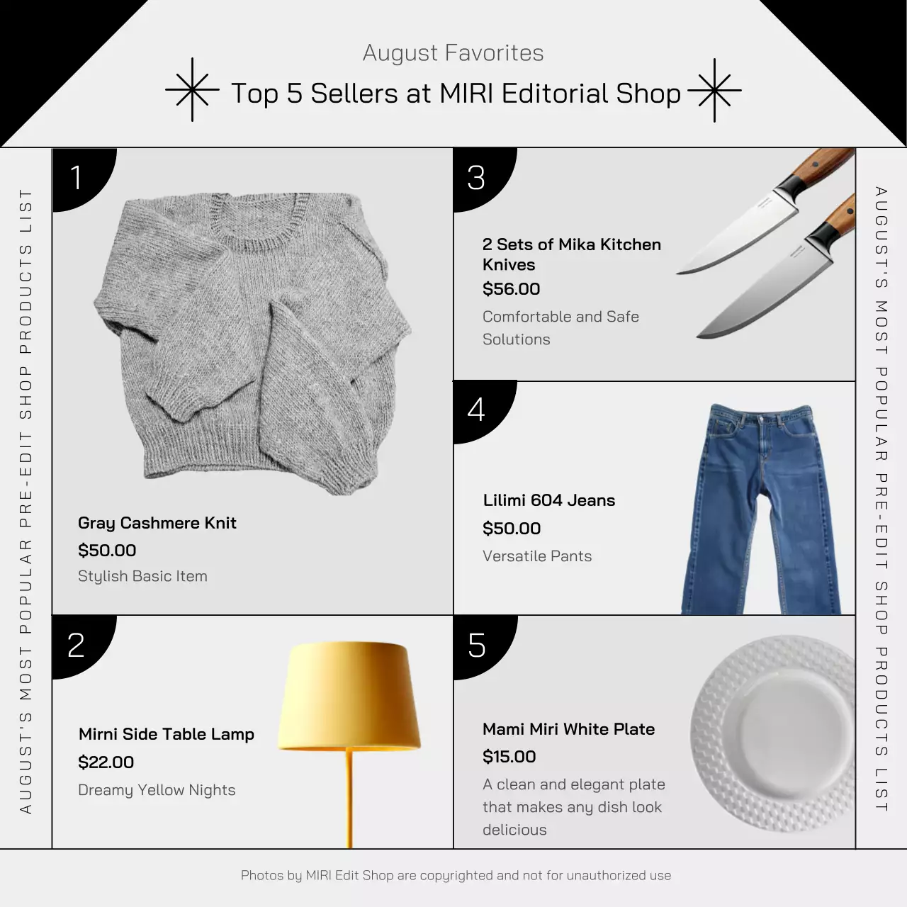 Grey Modern Top-Sellers Promotion Social Media Post