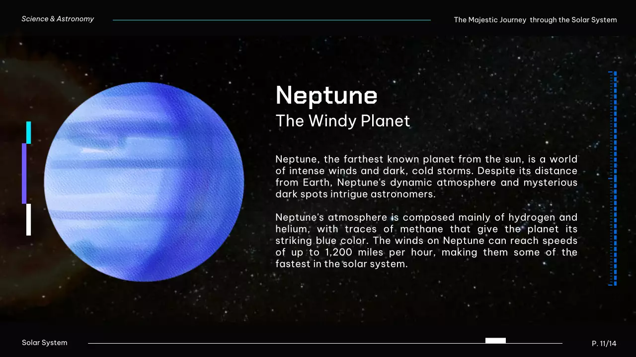 Bài thuyết trình hướng dẫn Hệ mặt trời hiện đại màu đen