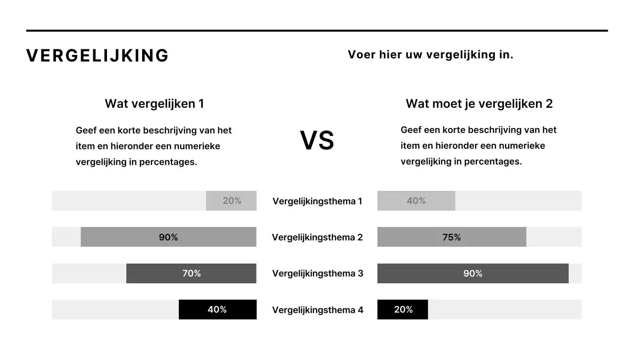 Minimalistisch bedrijfsrapport in zwart-wit