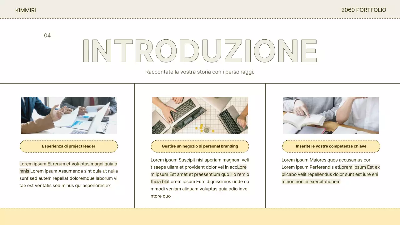 Astratto e beige Portafoglio semplice e facile da presentare