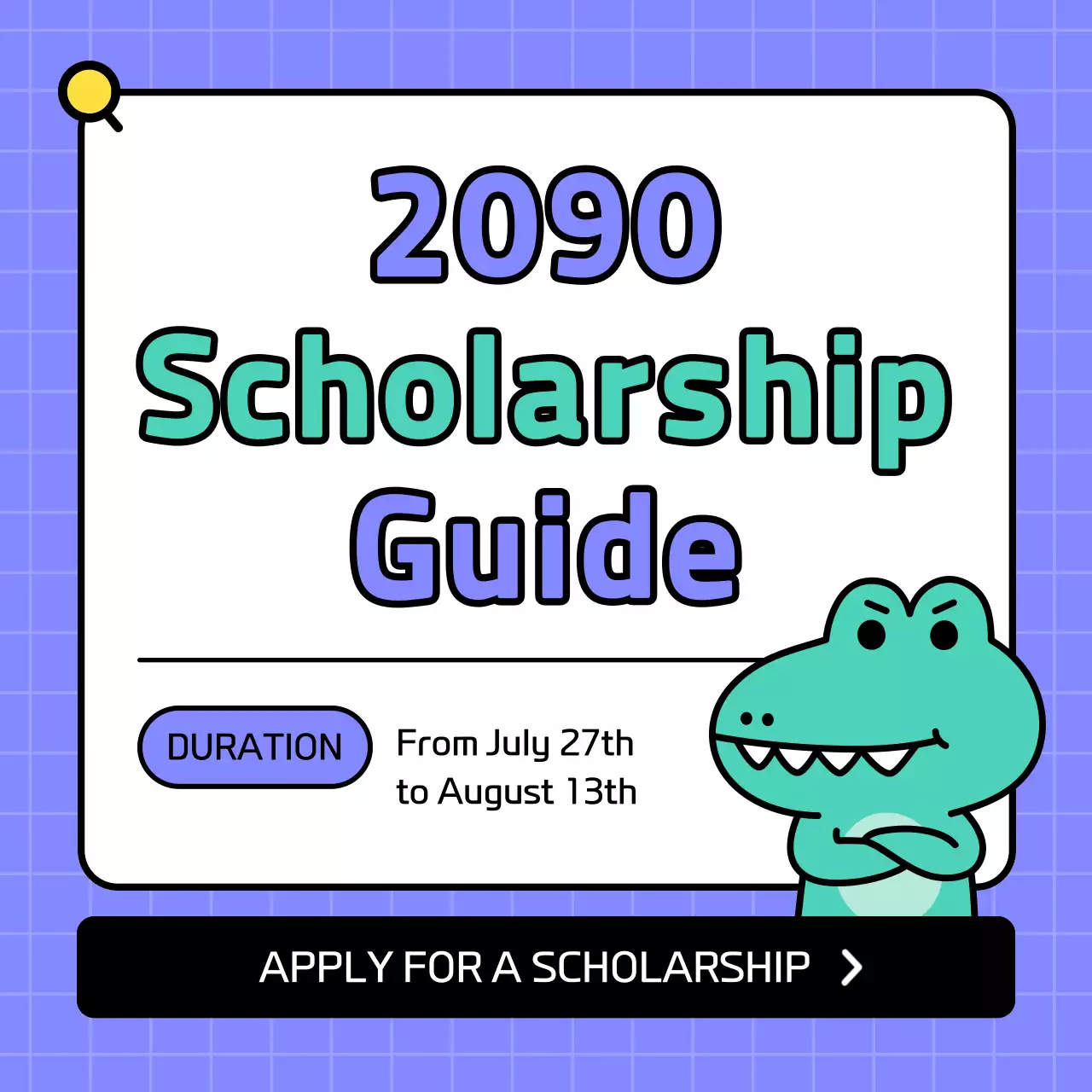 Blue Simple Scholarship Guide Social Media Post