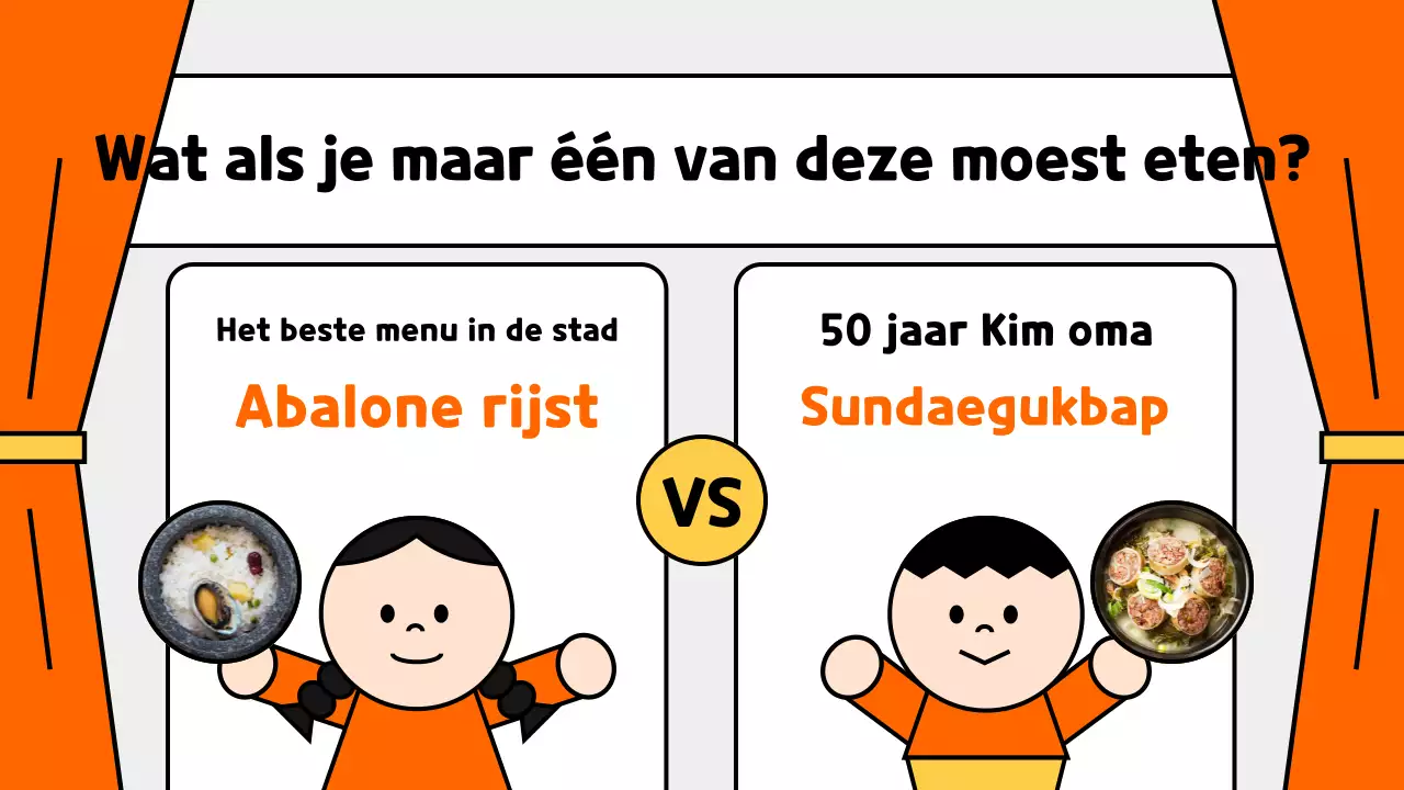 Een leuke oranje quiz promoten