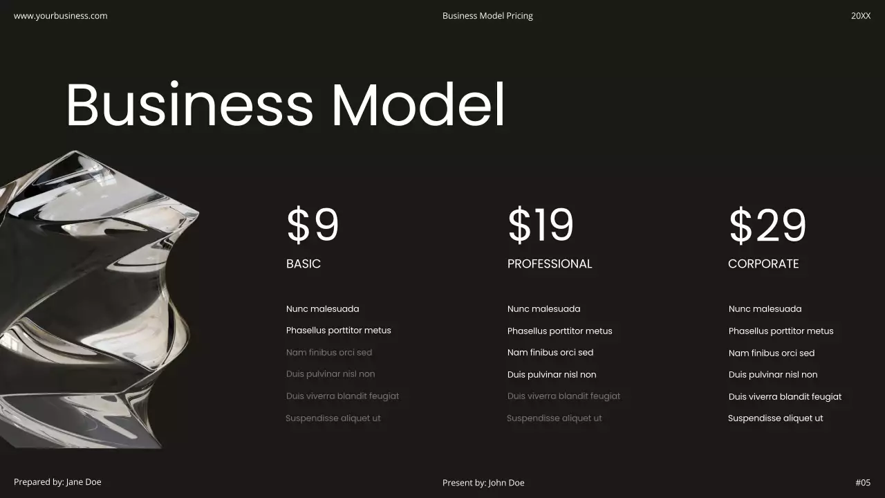 Black Modern Business Pitch Presentation