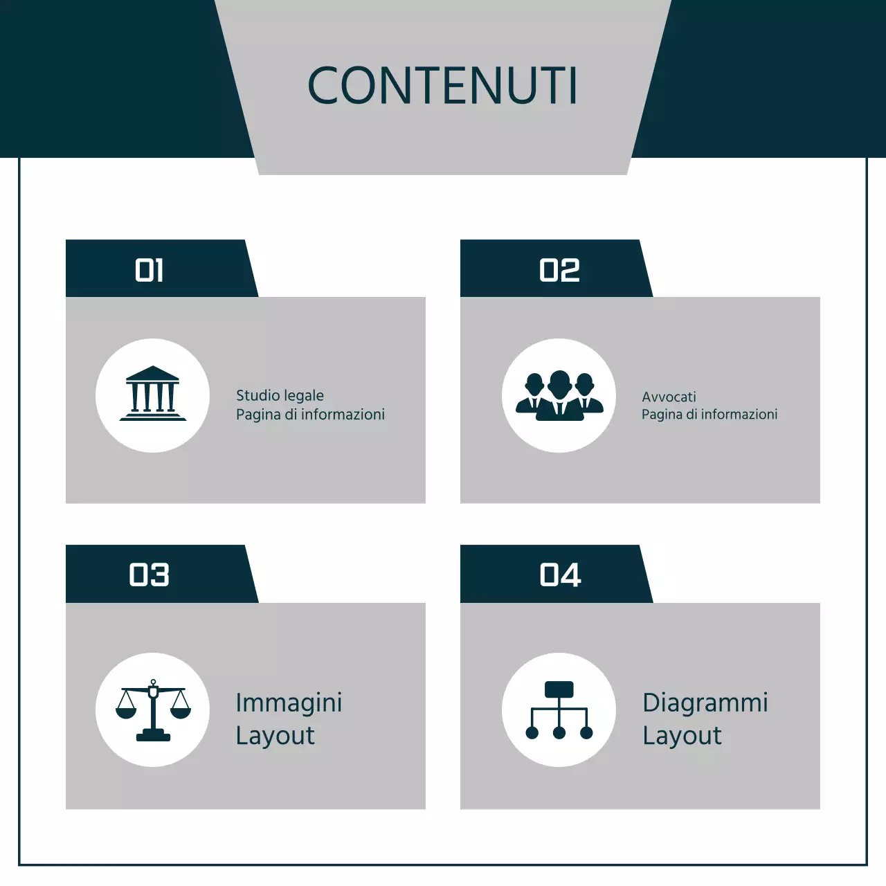 Una semplice lettera di presentazione aziendale in blu navy e grigio