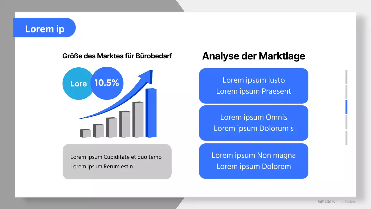 Einfacher Wellness-Produktvorschlag in Blau und Hellblau