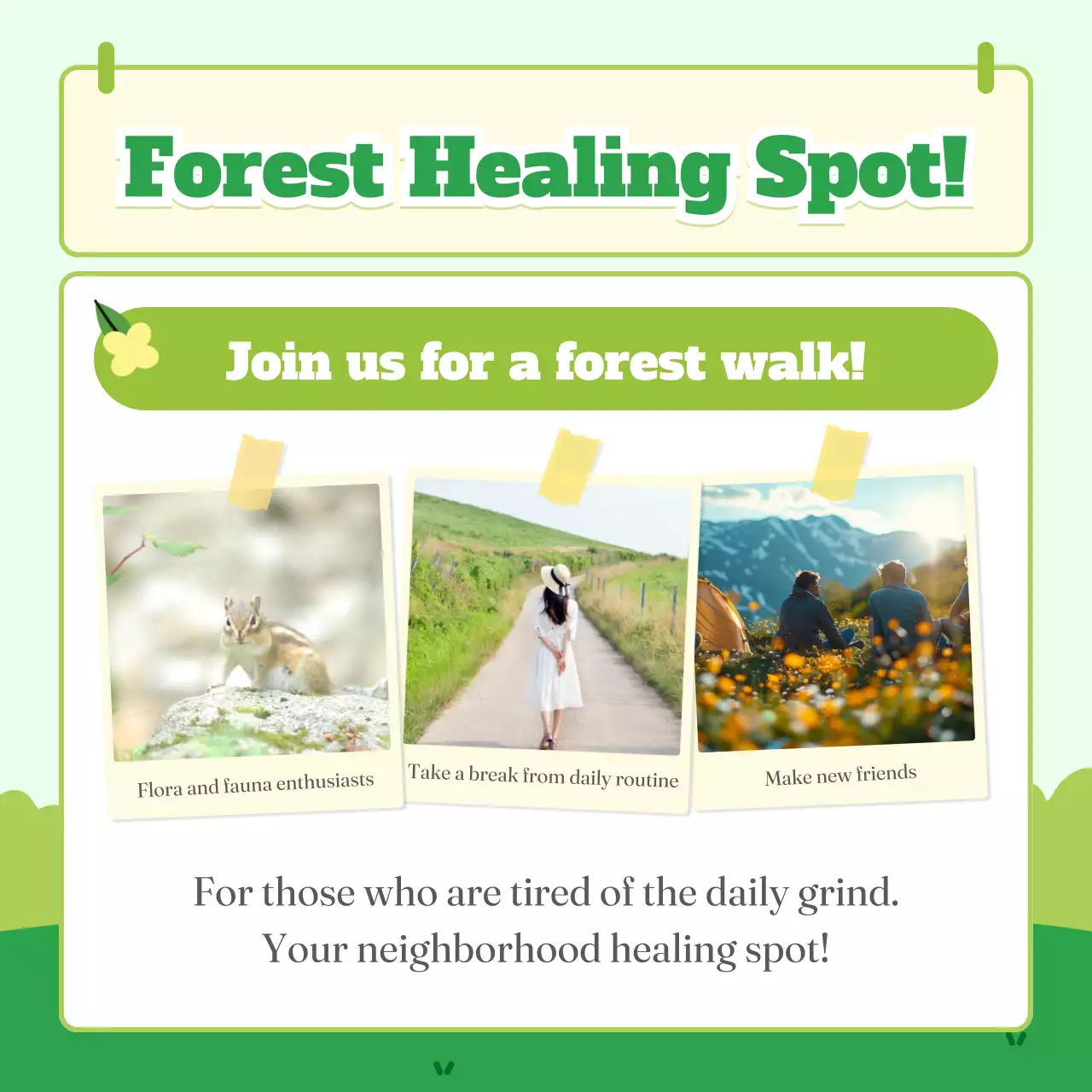 Green Minimal Nature Event Instagram Carousel