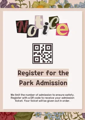 Beige Vintage Park Notice Poster