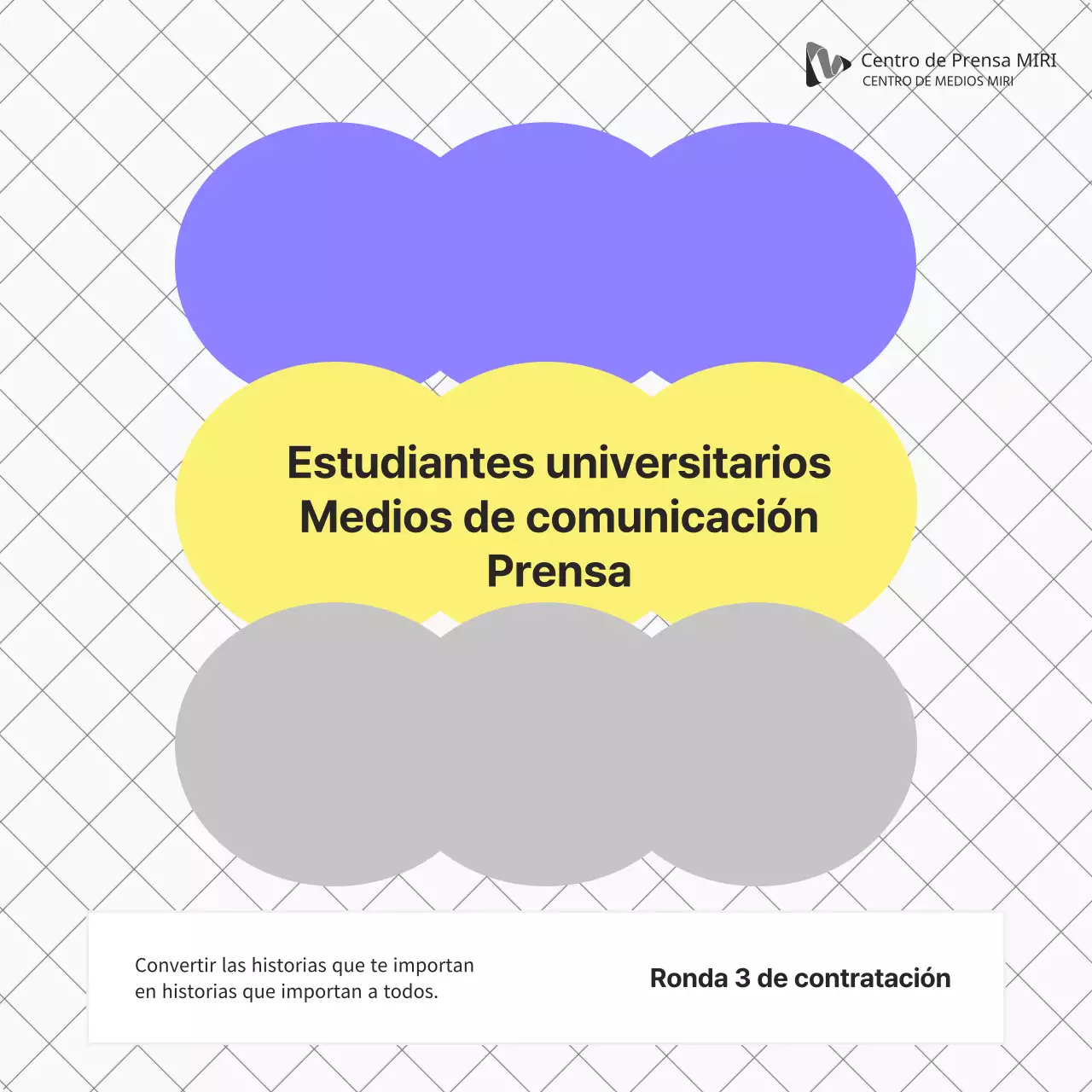Guía kitsch de contratación universitaria en morado y amarillo