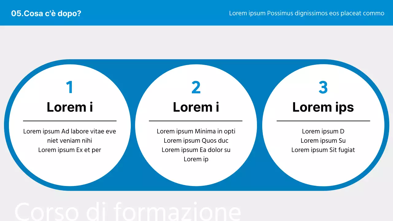 Un semplice programma di formazione blu e grigio