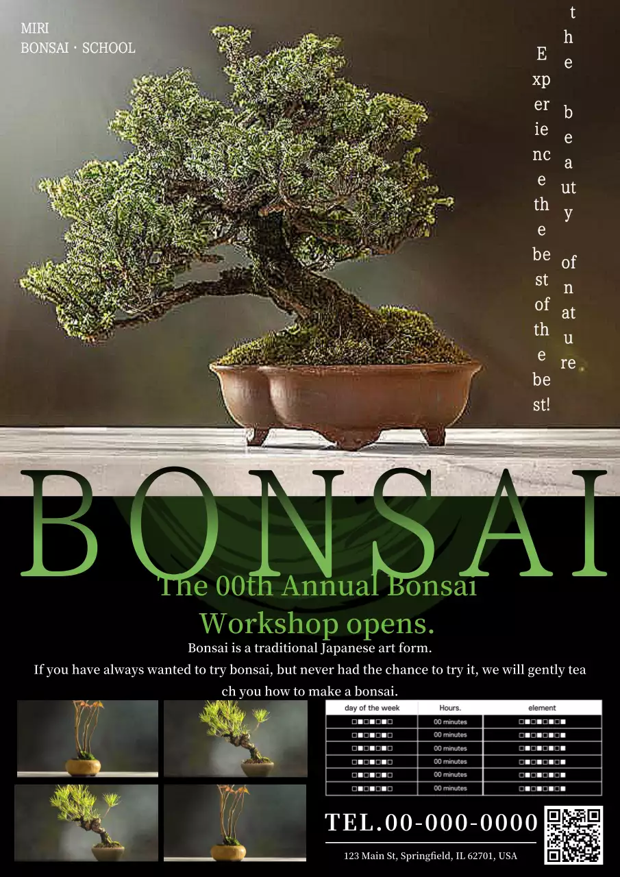 Poster Hội thảo Bonsai truyền thống xanh