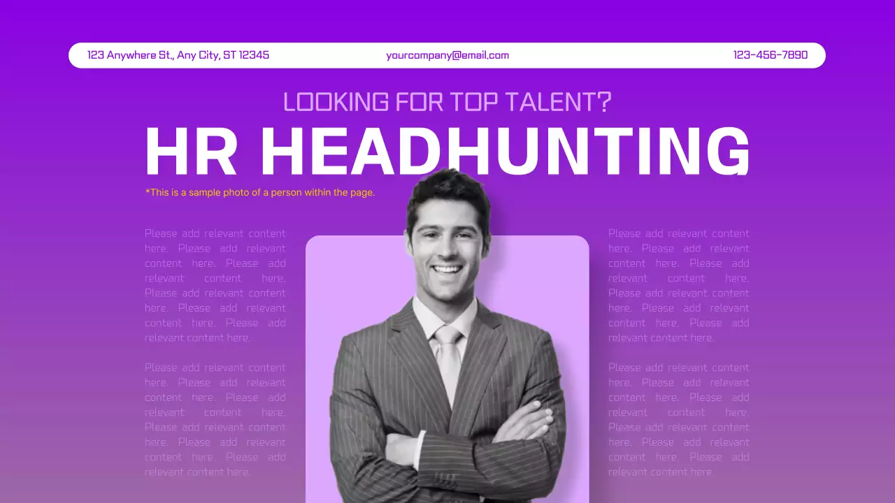 Purple Modern Hr Advertisement Presentation