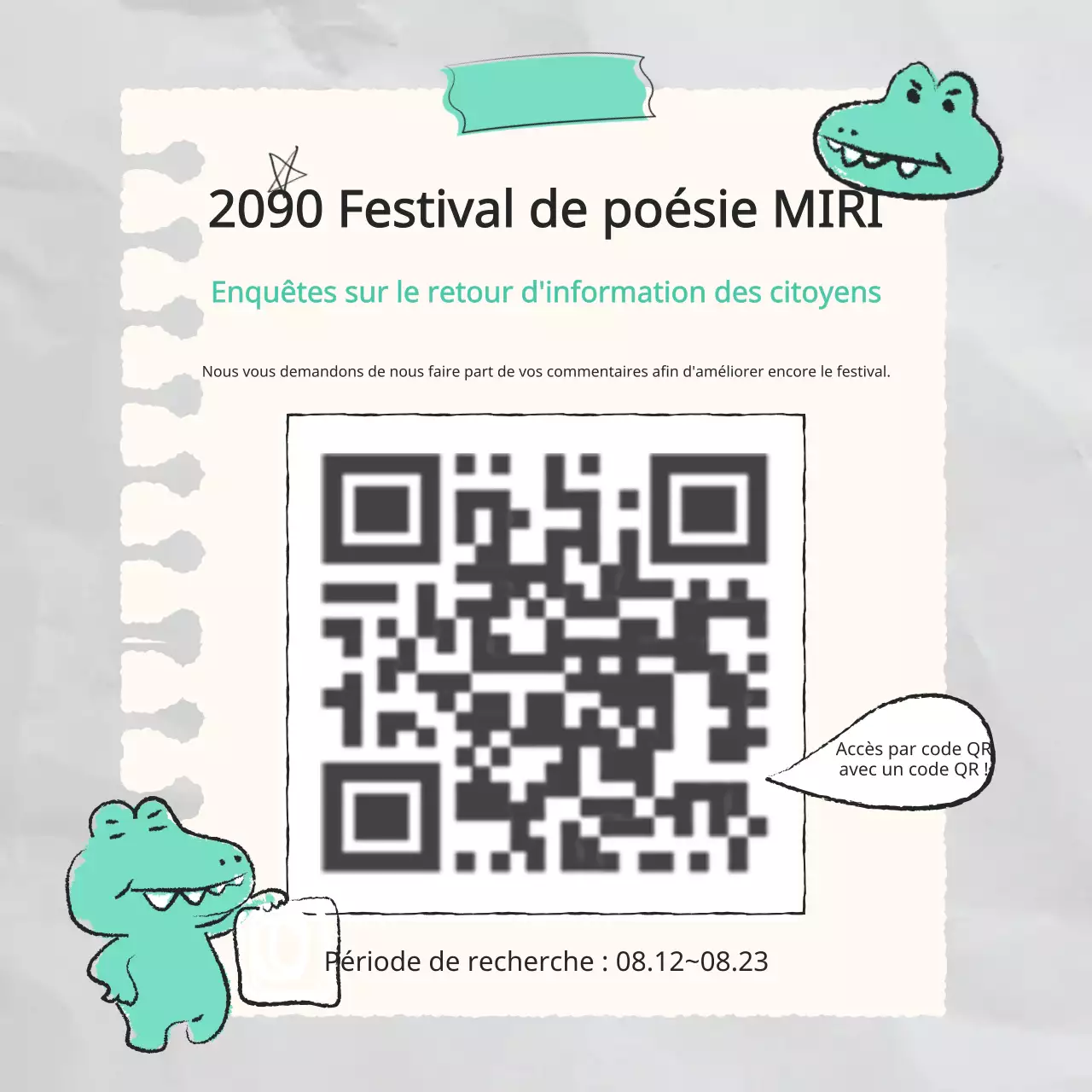 Enquête citoyenne festive et kitsch en chartreuse et blanc