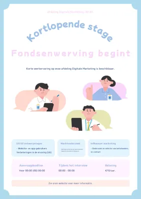 Schattige lichtblauwe en roze stagemogelijkheden voor de korte termijn.