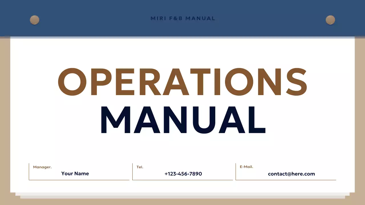 Blue Professional Operations Manual Presentation