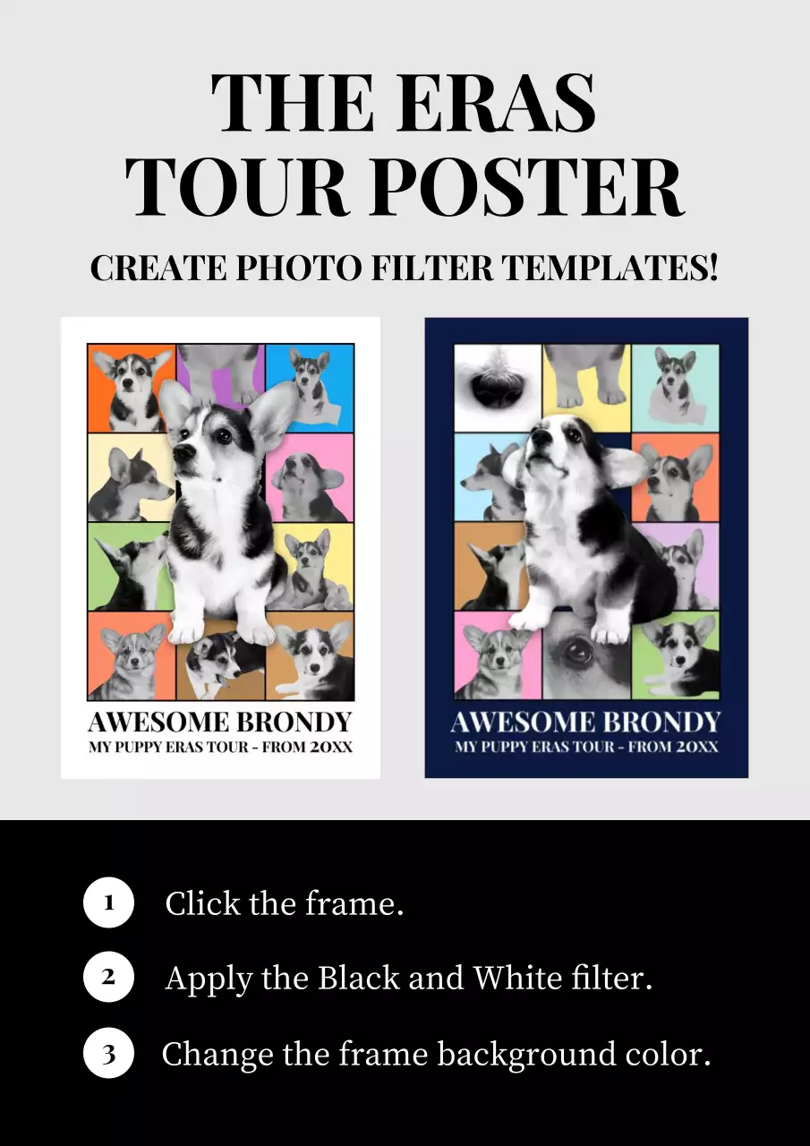 Colorful Retro Puppy Poster