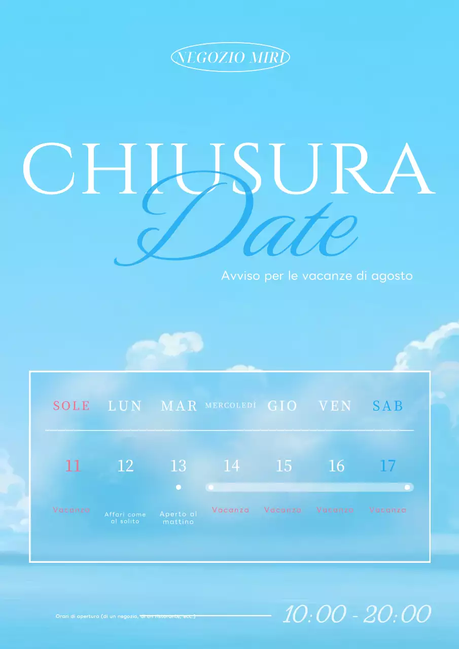 Un concetto fresco e semplice per le vacanze estive in azzurro